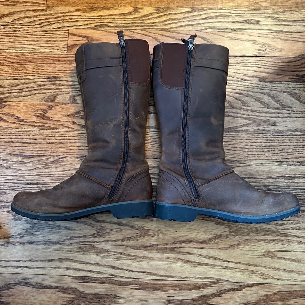 Eddie Bauer Knee High Dark Brown Leather Boots